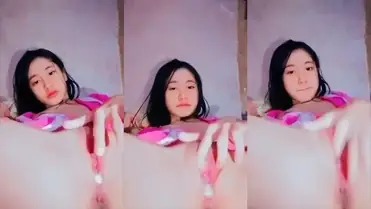 ABG SMA Cantik Main Jari Sampe Muncrat Pink
